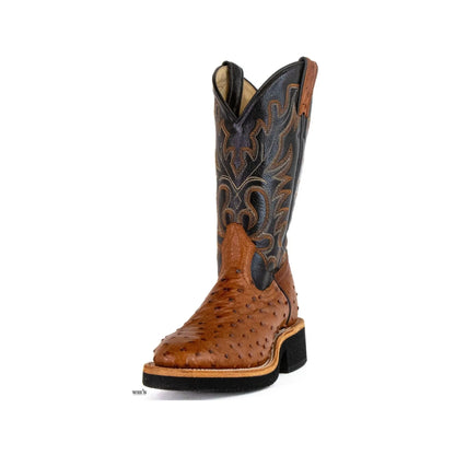 Boulet Women's Cowgirl Boots 11" Exotic Ostrich U Toe Roper Heel Crepe Sole 2309