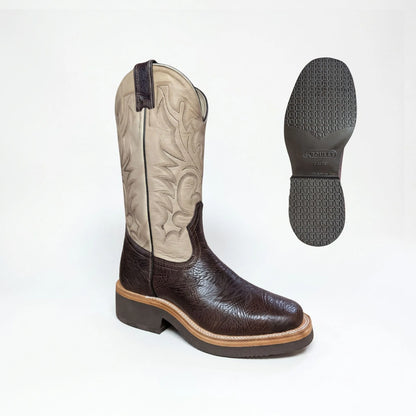 Boulet Women's Emroidered Two-Tone Western Cowgirl Boots - Clearance