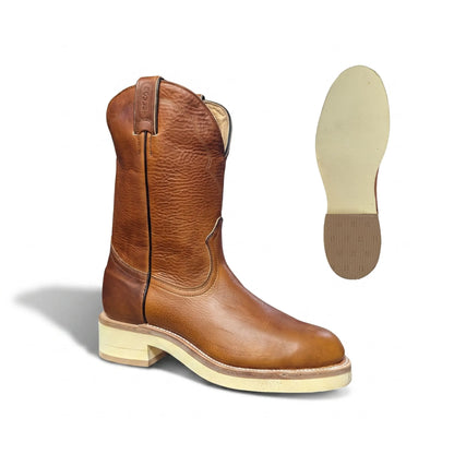 Boulet Women's  Saddle Tan Cowgirl Western Boots - Clearance