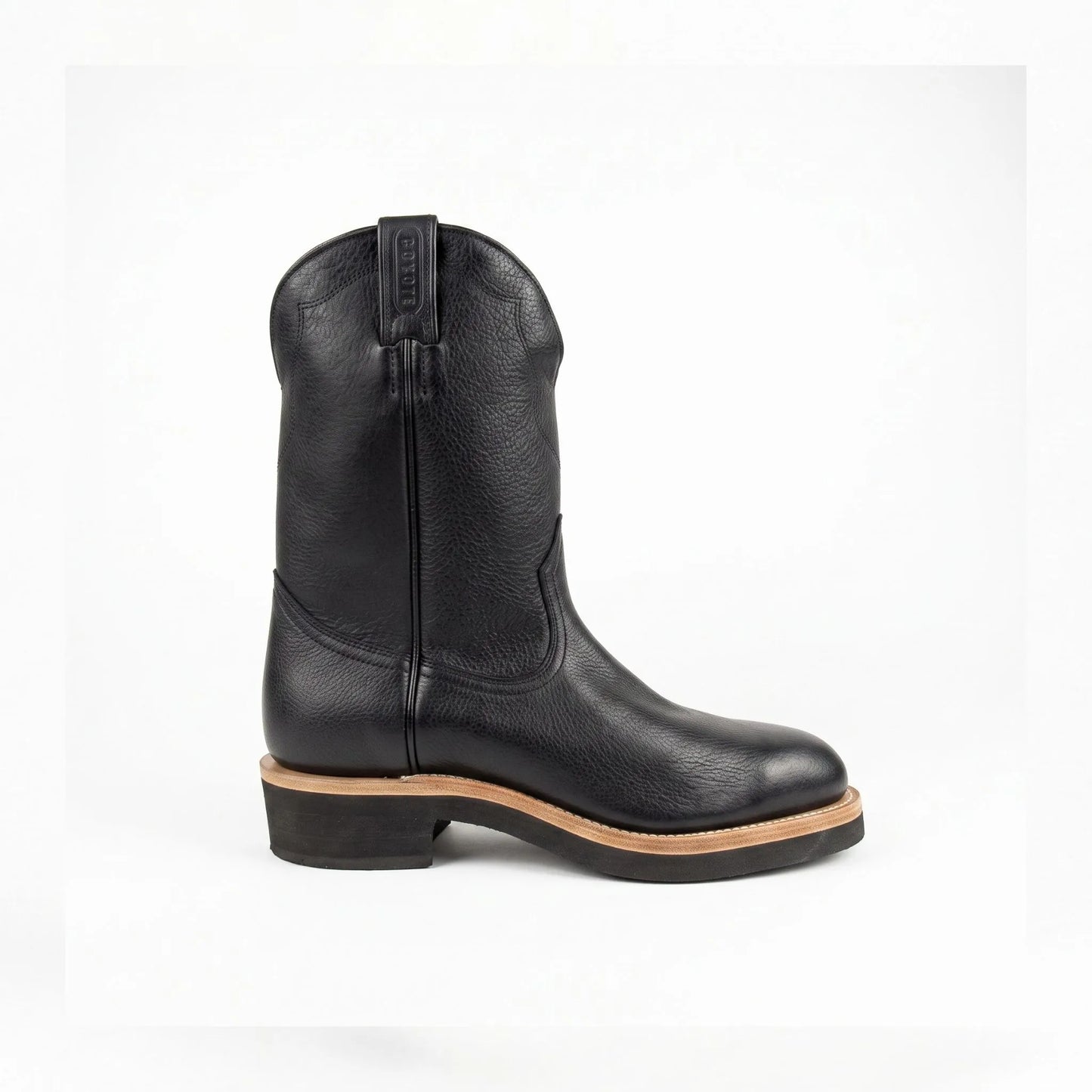 Boulet Women's Black Leather Western Work Boot - Clearance