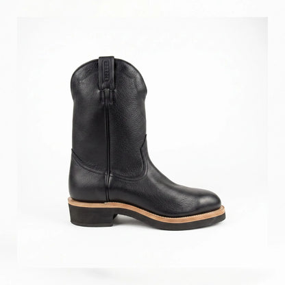 Boulet Women's Black Leather Western Work Boot - Clearance