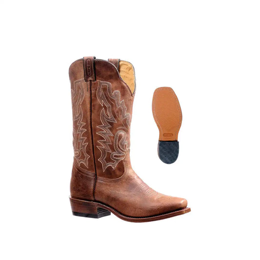 Boulet Men's Cowboy Boots 14" Cowhide Cowboy Heel Cutter Toe