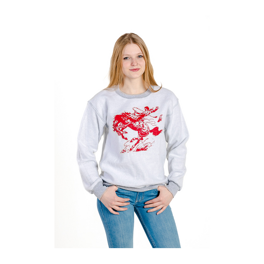 Rockin A Design Women's Roughstock Red Bronc Western Sweatshirt