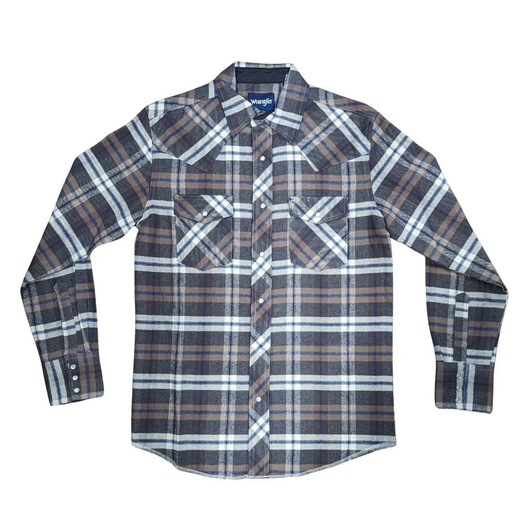 Wrangler Men's Heavyweight Flannel Plaid Shirt - Assorted weis-western-wear