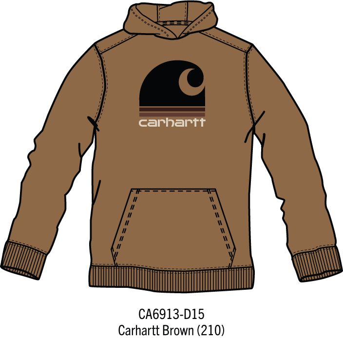 Carhartt Kid's Long-Sleeve Graphic Logo Sweatshirt