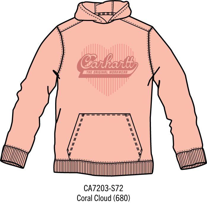Girls Carhartt long Sleeve Hoodie