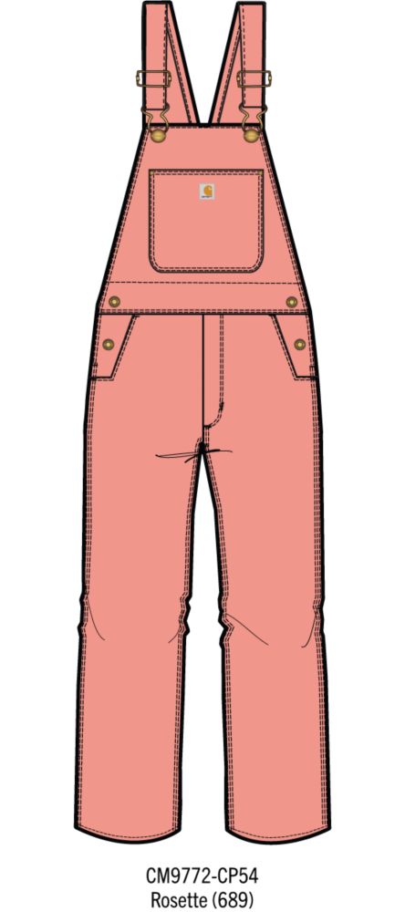 Carhartt Kid's Unlined Dusty Pink Bibs
