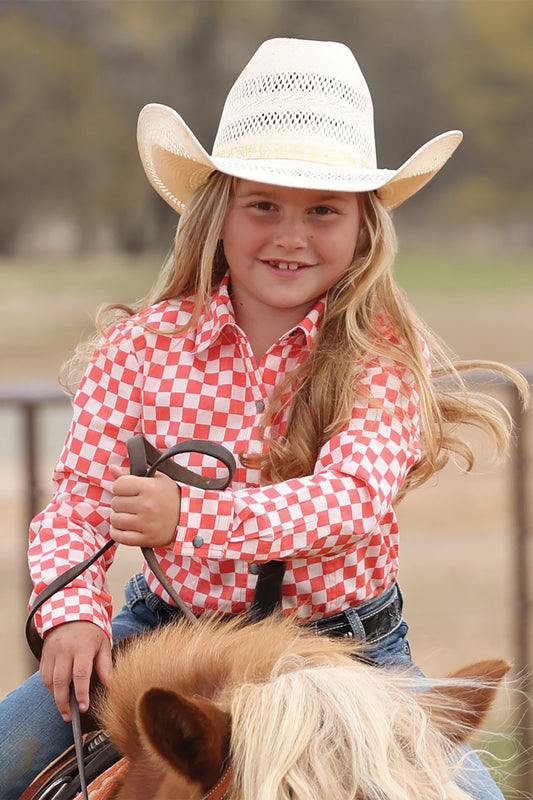 Cruel Denim Girl's Checkered Long Sleeve Snap Shirt weis-western-wear