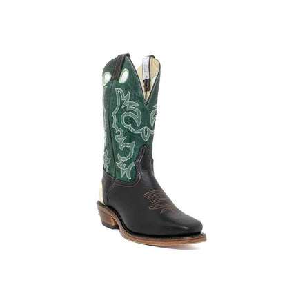 Canada West Men's 13" Cowboy Boots Green and Black