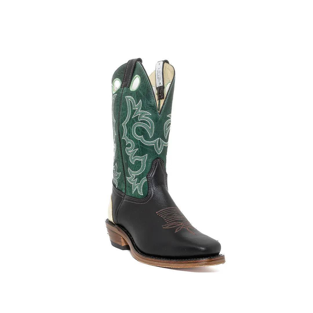 Canada West Men's 13" Cowboy Boots Green and Black