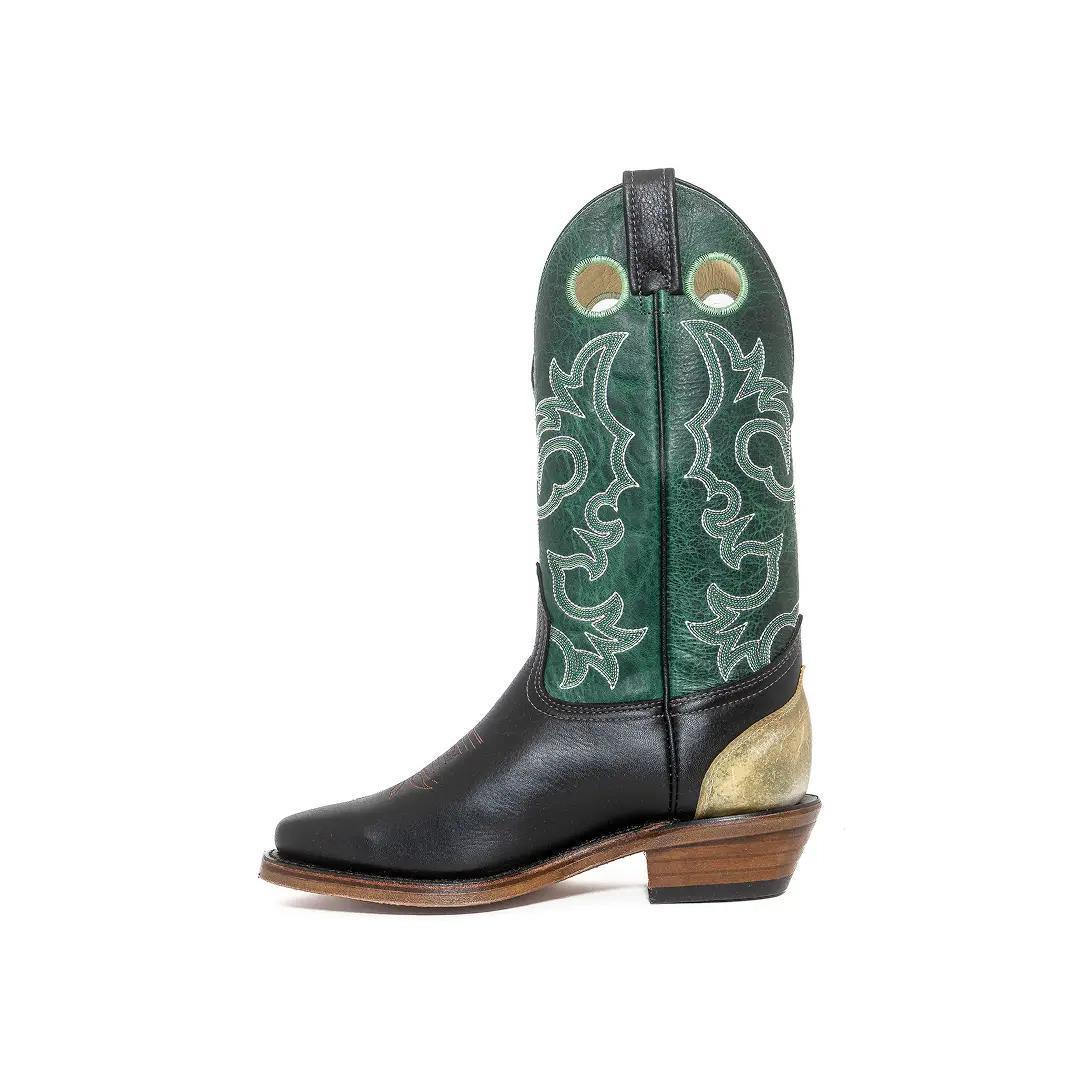 Canada West Men's 13" Cowboy Boots Green and Black
