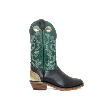 Canada West Men's 13" Cowboy Boots Green and Black