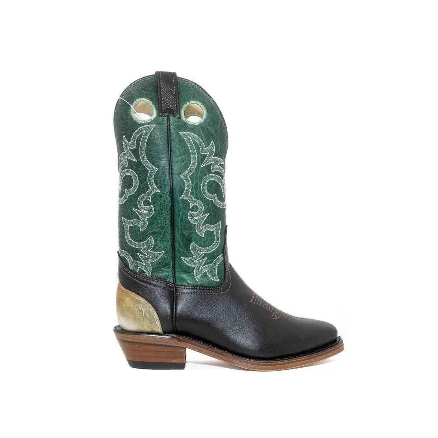 Canada West Men's 13" Cowboy Boots Green and Black