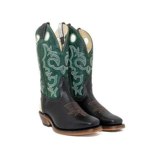 Canada West Men's 13" Cowboy Boots Green and Black