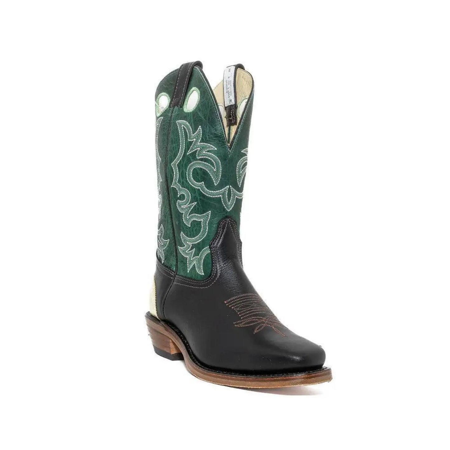 Canada West Men's 13" Cowboy Boots Green and Black