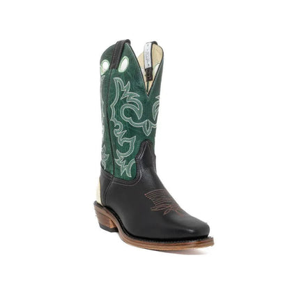 Canada West Men's 13" Cowboy Boots Green and Black