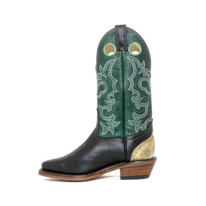 Canada West Men's 13" Cowboy Boots Green and Black