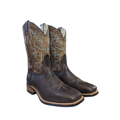Canada West Men's BRAHMA Ropers with Canada West Fine Rib Soles weis-western-wear