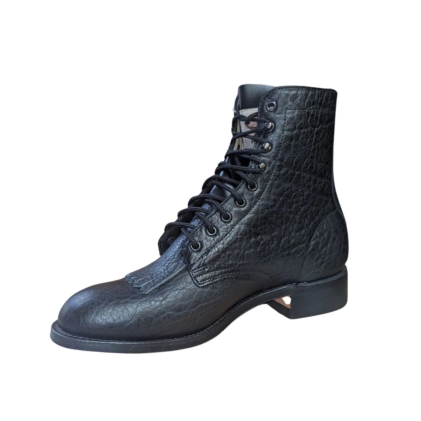 Canada West Black Brahma Leather Boots weis-western-wear