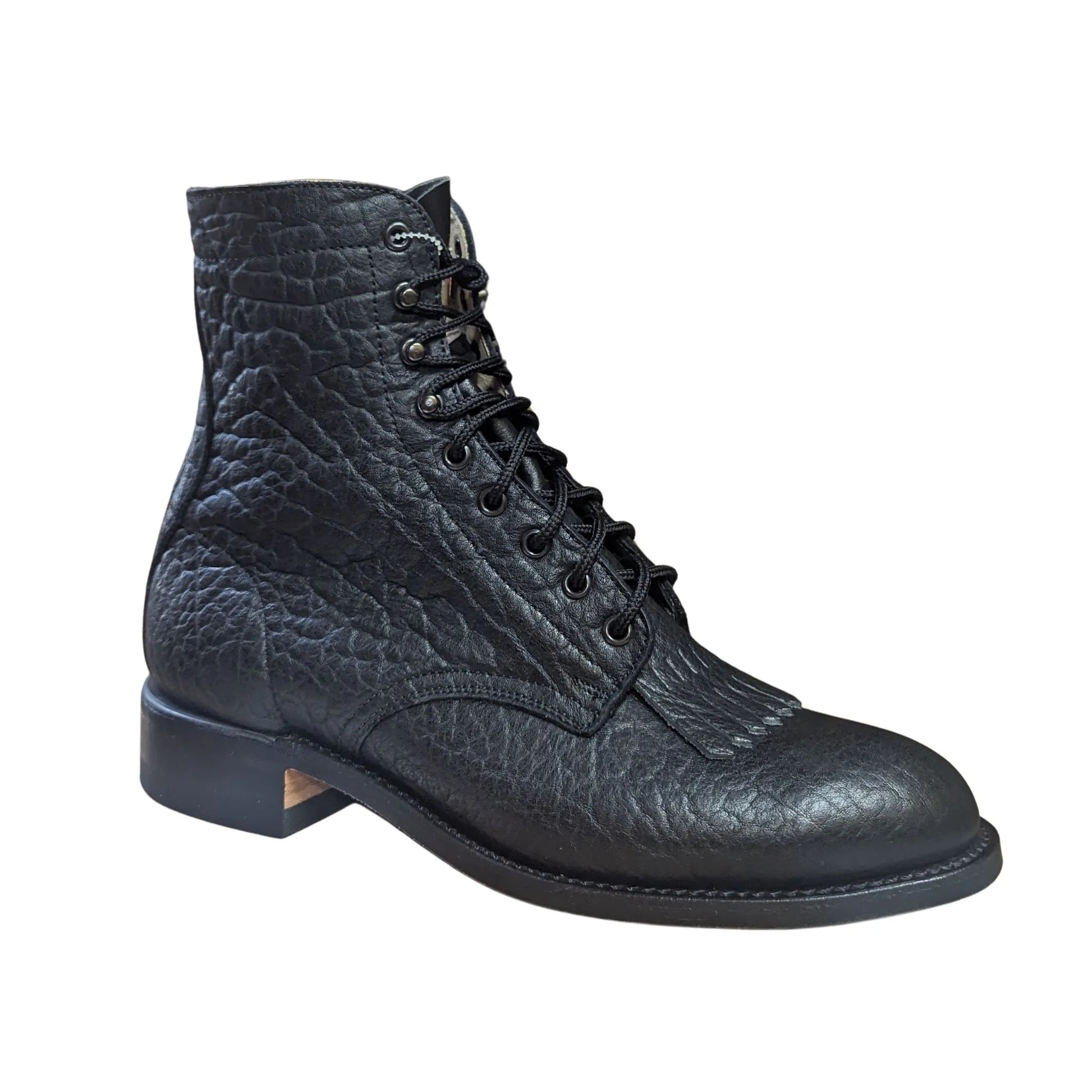 Canada West Black Brahma Leather Boots weis-western-wear