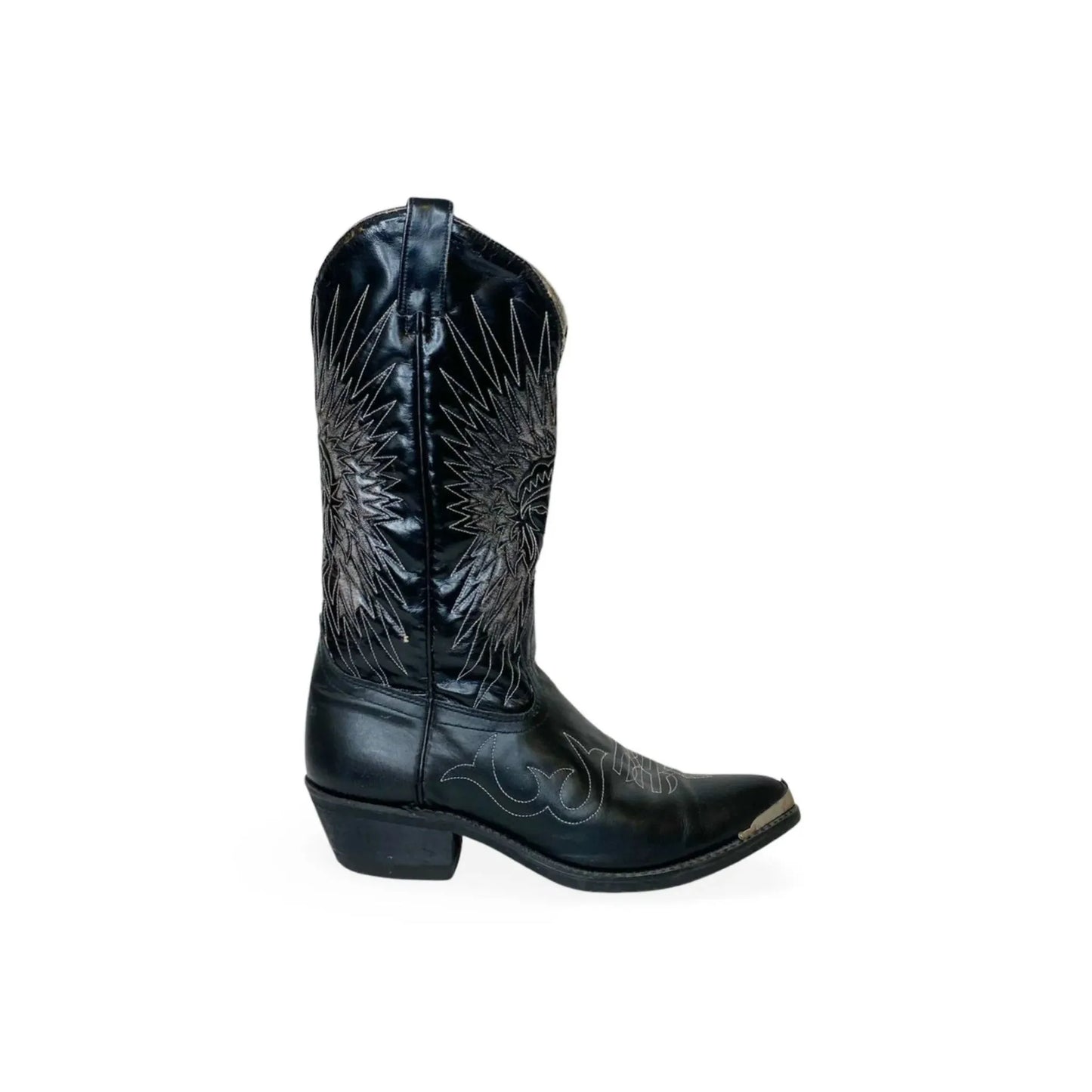 Canada West Men's Bullrider Black Chieftain Stitching Cowboy Boot - Clearance weis-western-wear