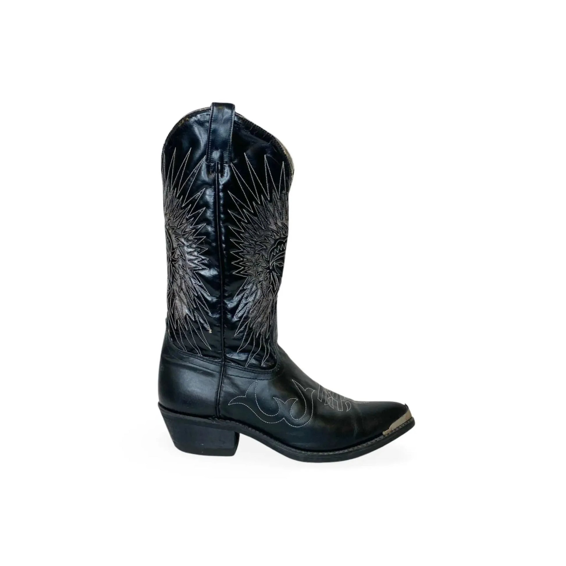 Canada West Men's Bullrider Black Chieftain Stitching Cowboy Boot - Clearance weis-western-wear
