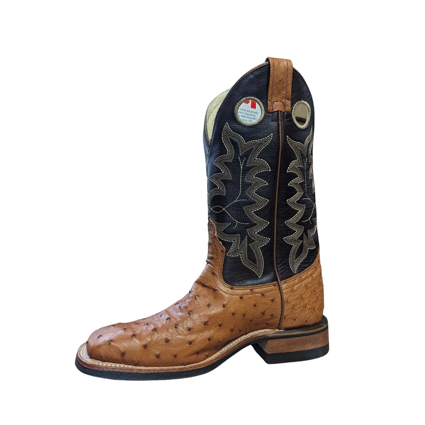 Canada West Men’s Cowboy Brown Full Quill Ostrich Boot - Clearance weis-western-wear