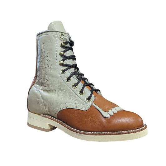 Canada West Women's Spongy Lace-Up Two tone Western Boot