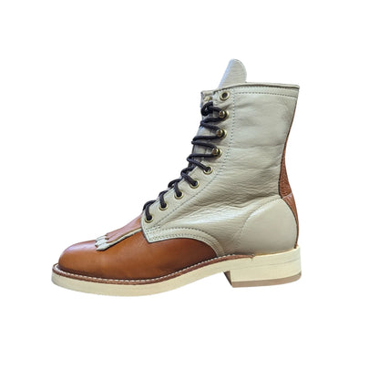 Canada West Women's Spongy Lace-Up Two tone Western Boot