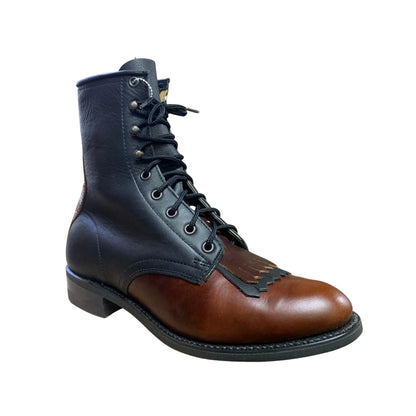 Canada West Women’s Vintage Brown/Black Lace-Up Boots weis-western-wear