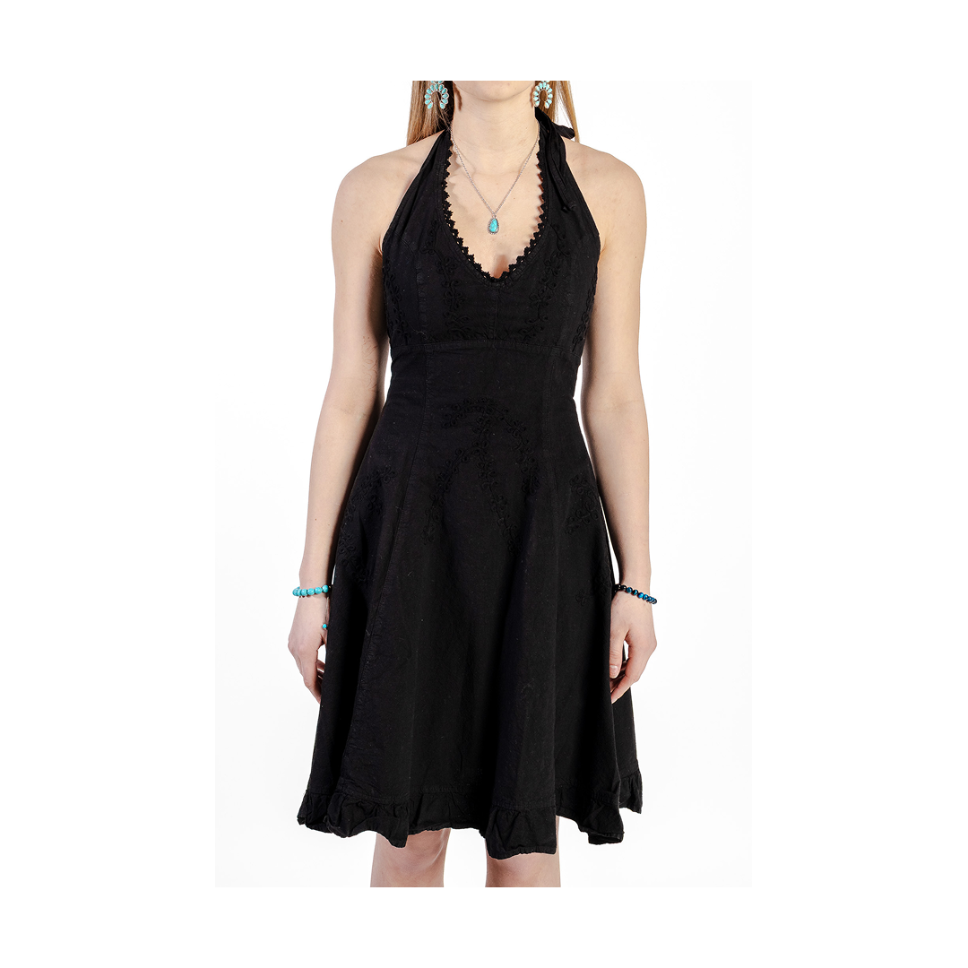 Scully Women's Black Cantina Halter Dress