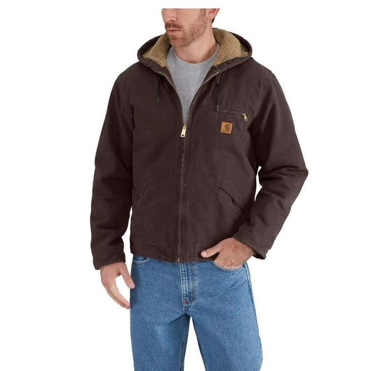 Carharrt Men's Sandstone Sherpa-Lined Sierra Detroit Jacket