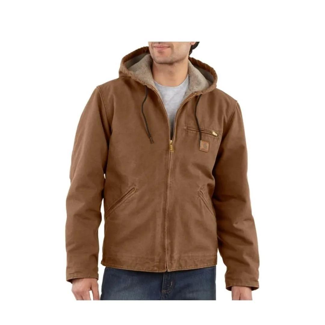 Carharrt Men's Sandstone Sherpa-Lined Sierra Detroit Jacket weis-western-wear