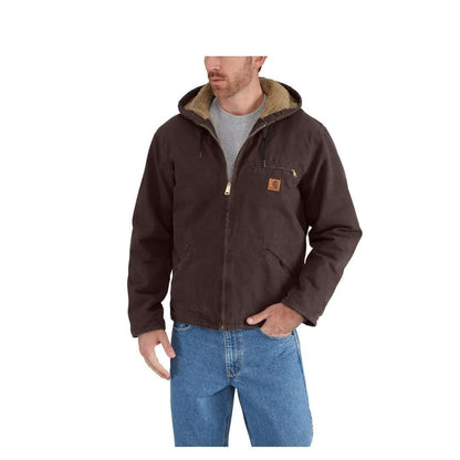 Carharrt Men's Sandstone Sherpa-Lined Sierra Detroit Jacket weis-western-wear
