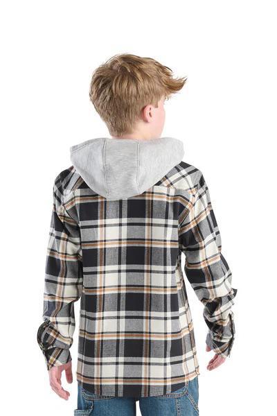 Carhartt Boy's Youth Long Sleeve Hooded Flannel weis-western-wear