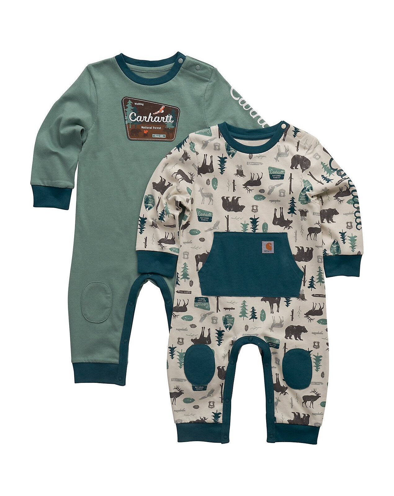 Carhartt Boys' 2-Piece Long Sleeve Outdoor Coverall Set Baby weis-western-wear
