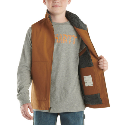 Carhartt Boys' Canvas Sherpa Lined Vest weis-western-wear