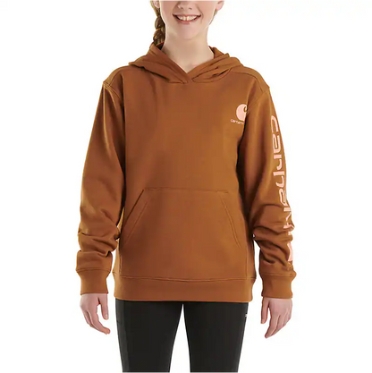 Carhartt Girls Long-Sleeve Graphic Shirt Child/Youth Brown CA9983D15 UA1