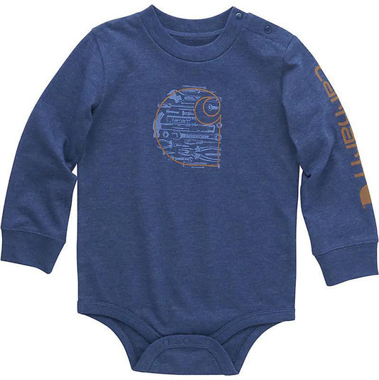 Carhartt Infant Boy's Long Sleeve Farm Bodysuit CA6561-N160H