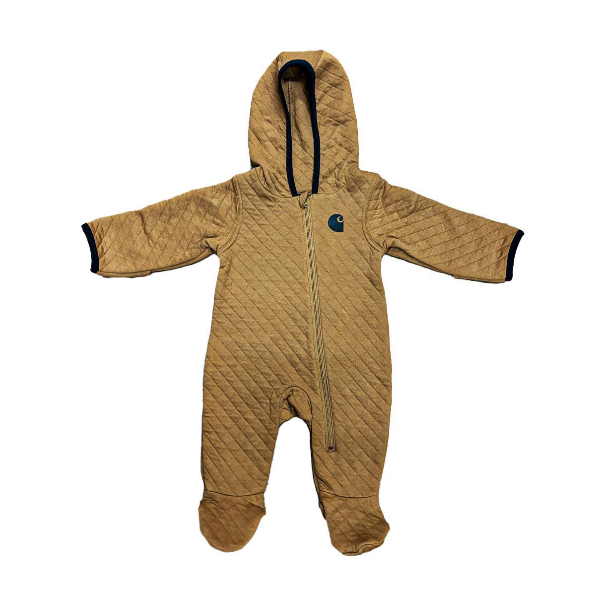 Carhartt Infant Long Sleeve Quilted Footed Coverall Brown CM5409-D15-UT2