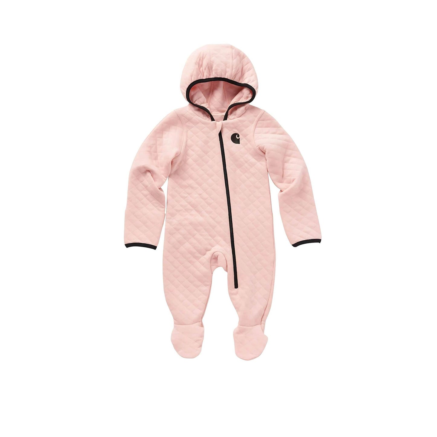 Carhartt Infant & Toddler Girl's Long Sleeve Quilted Footed Coverall Pink