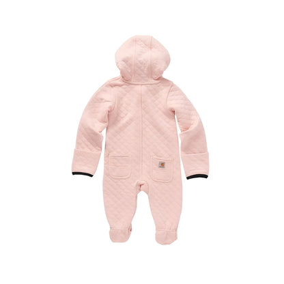 Carhartt Infant & Toddler Girl's Long Sleeve Quilted Footed Coverall Pink