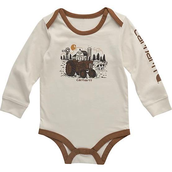 Carhartt Infant's Long‑Sleeve Tractor Bodysuit CA6712‑CA35 weis-western-wear
