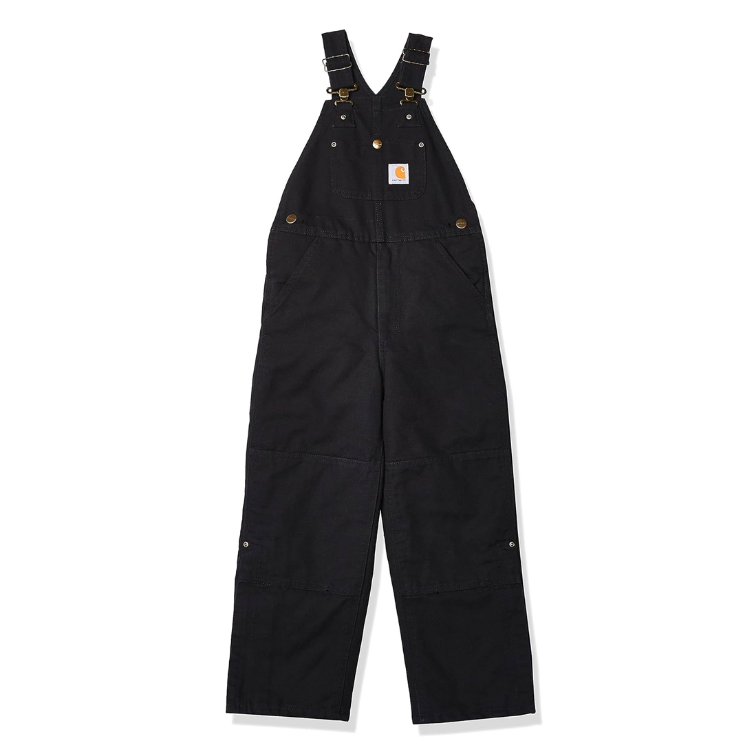 Carhartt Kid's Duck Quilt Lined Bib Overalls Black