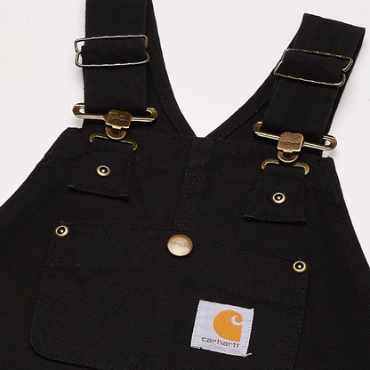 Carhartt Kid's Duck Quilt Lined Bib Overalls Black