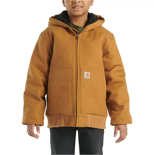Carhartt Kid's Flannel Quilted Lined Active Jacket weis-western-wear