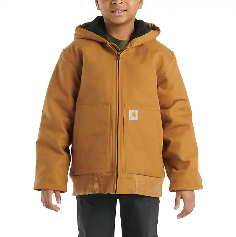 Carhartt Kid's Flannel Quilted Lined Active Jacket weis-western-wear