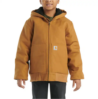Carhartt Kid's Flannel Quilted Lined Active Jacket weis-western-wear