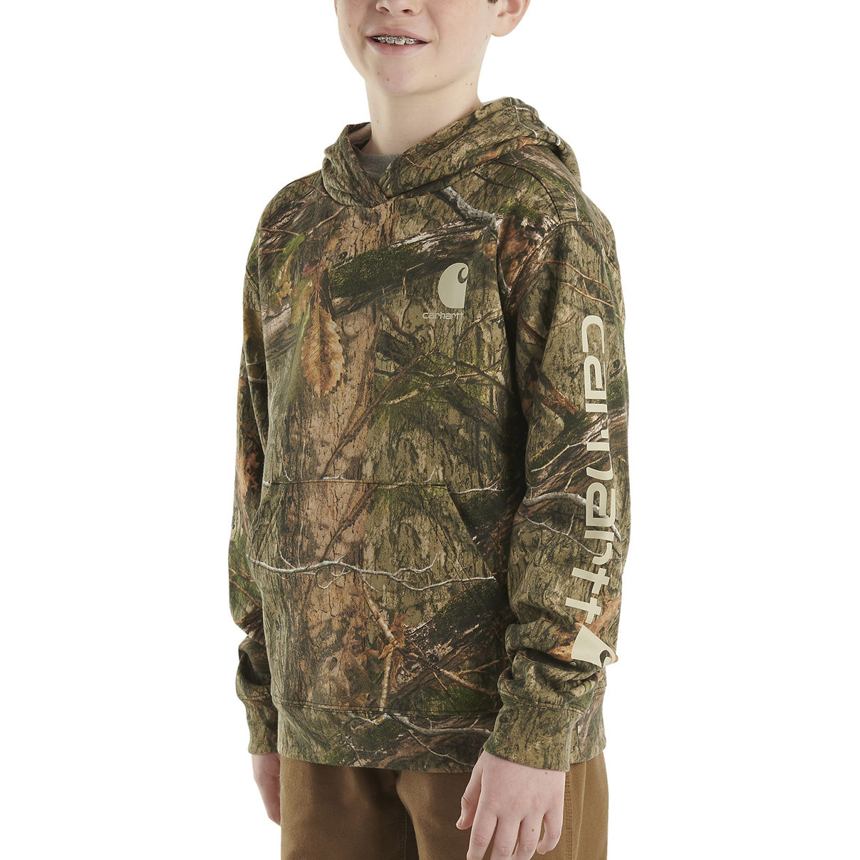 Carhartt Kid's Long Sleeve Camo Sweatshirt Mossy Oak CA6470-CR27-JT1