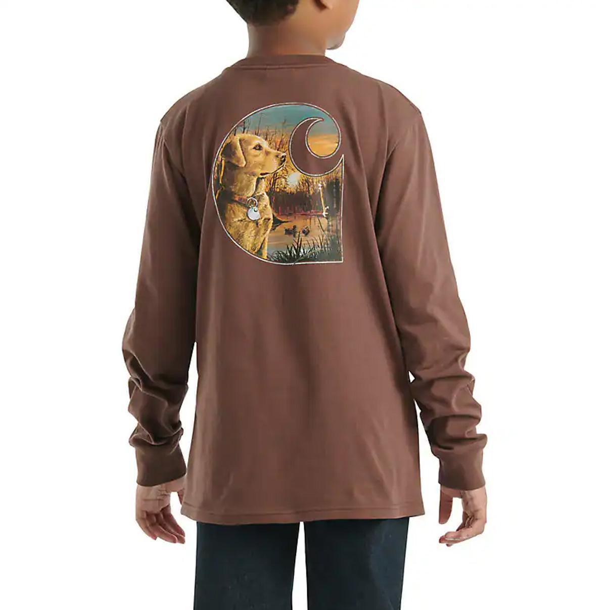 Carhartt Kid's /Toddlers Long Sleeve Graphic T-Shirt Chestnut CA6605